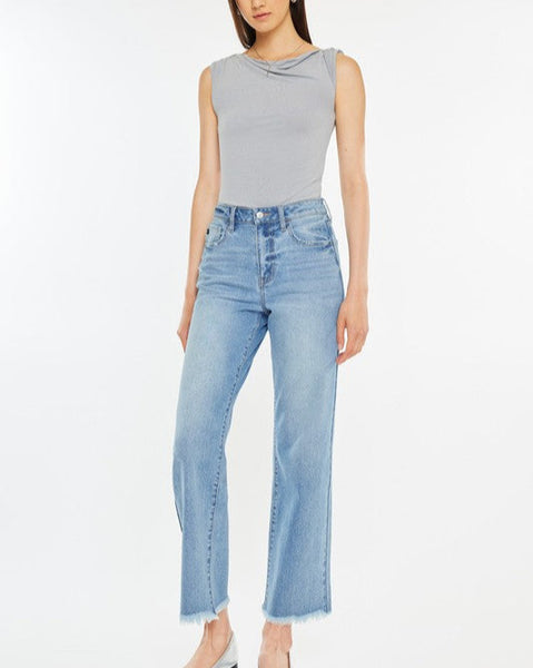 KanCan High Rise Wide Leg- Medium Wash