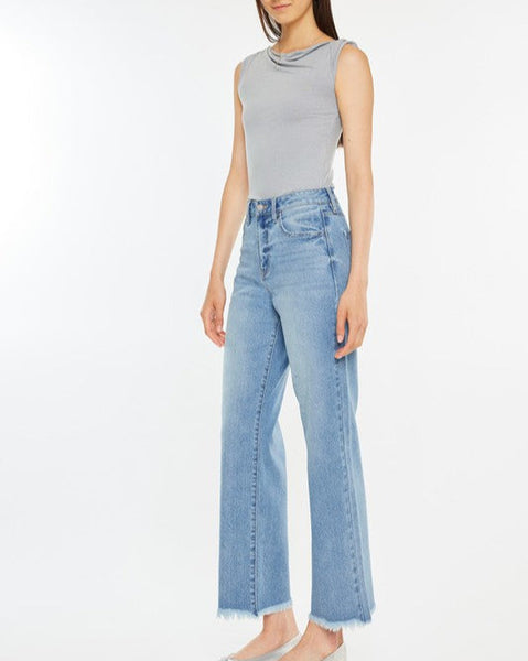 KanCan High Rise Wide Leg- Medium Wash