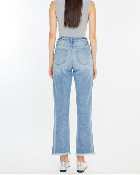 KanCan High Rise Wide Leg- Medium Wash
