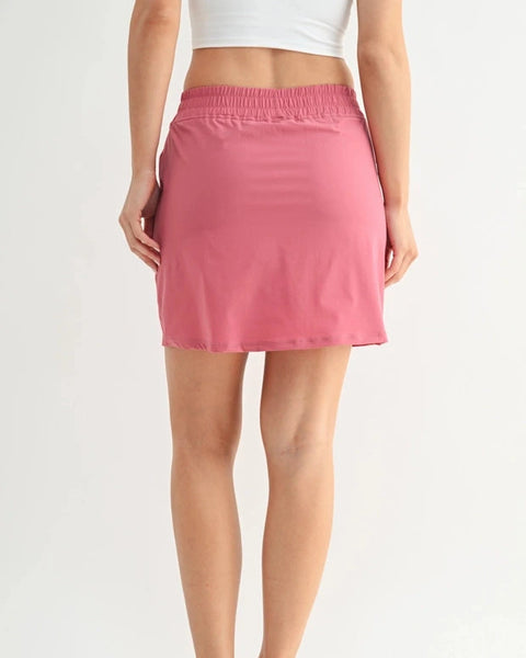 Whitley A-Line Active Skort- Soft Magenta