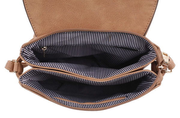 Natalie Crossbody with Tassels- Natural