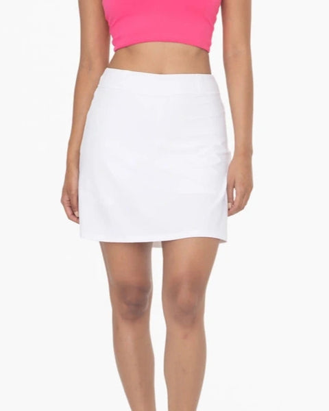 Kira A-Line Active Skort- White
