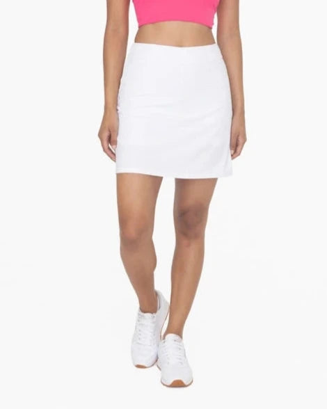 Kira A-Line Active Skort- White
