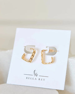 Bella Rey Jewelry Garner 18k Gold Plated Hoop Studs