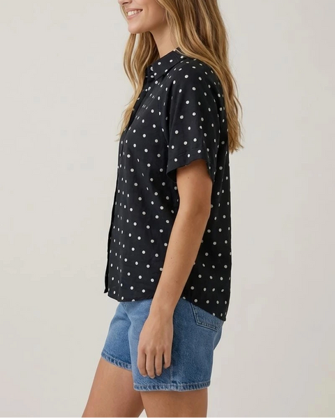 Polka Dot Top-Black