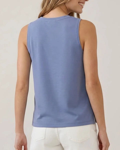 Brea Soft Modal Sleeveless Top- Blue