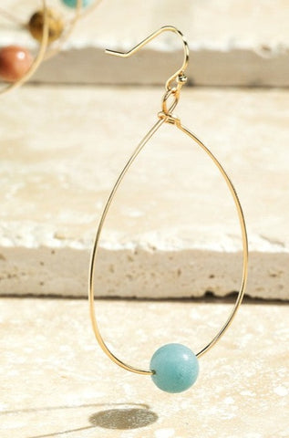 Jane Natural Stone Earrings- Amazonite