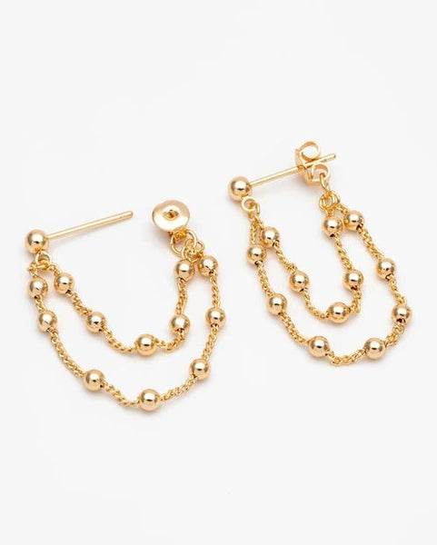 Bella Rey Jewelry Eddie Gold Chain Tassel Earrings