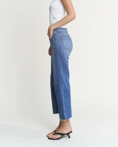 Mica High Rise Wide Leg Jeans- Medium Wash