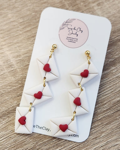 Love Letter Clay Earrings