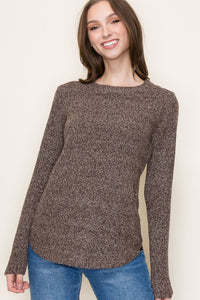 Collins Textured Sweater- Brown