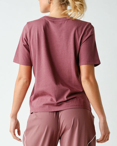 Joss Classic Boxy Fit Tee- Rosewood
