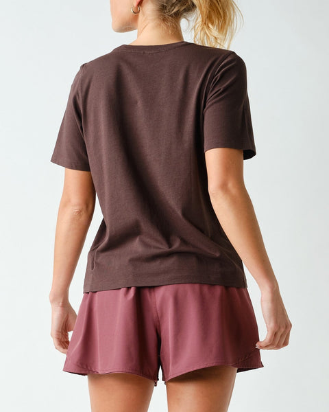 Joss Classic Boxy Fit Tee- Coffee Bean