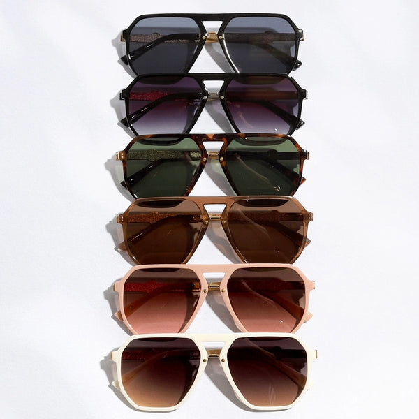 Geometric Frame Sunglasses- Assorted Colors