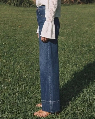 Artemis Vintage High Rise Tummy Control Slim Palazzo Jeans