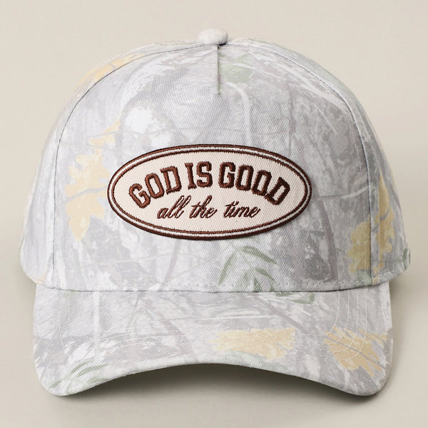 God is Good Camo Baseball Cap