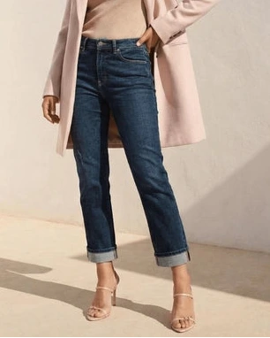 Artemis Vintage Tummy Control High Rise Stretch Straight Cuff Jeans
