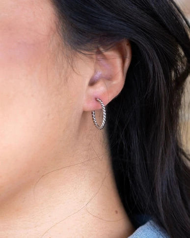 Luxe Tatum Hoops- Silver