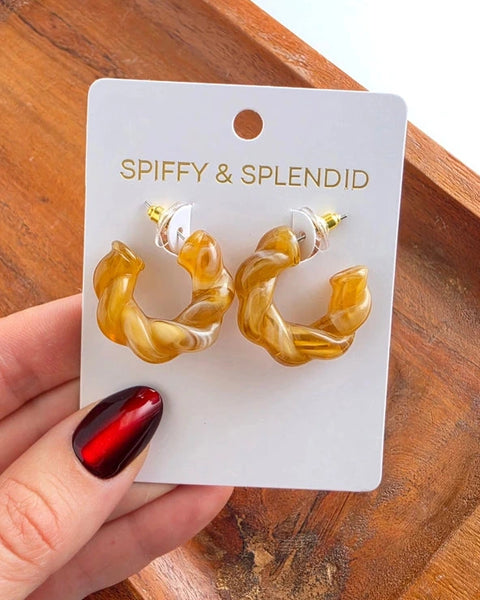 Ramona Hoop Earrings- Caramel