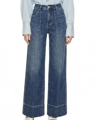Artemis Vintage High Rise Tummy Control Slim Palazzo Jeans