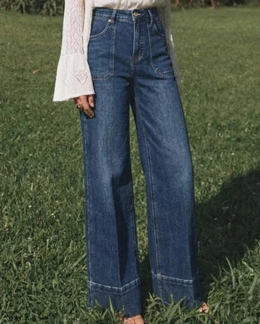 Artemis Vintage High Rise Tummy Control Slim Palazzo Jeans