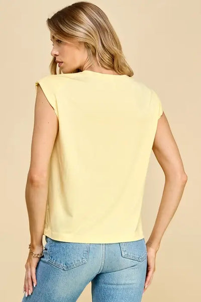 Blossom Basic Muscle Tee- Yellow