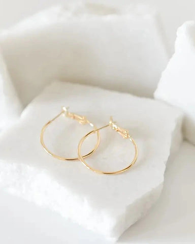 Bella Rey Jewelry 18k Gold Plated Hoop Earrings