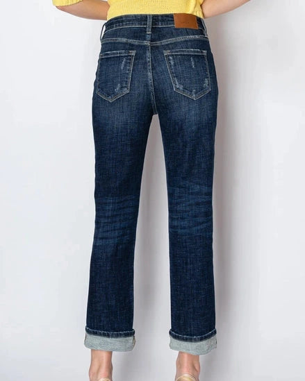 Artemis Vintage Tummy Control High Rise Stretch Straight Cuff Jeans
