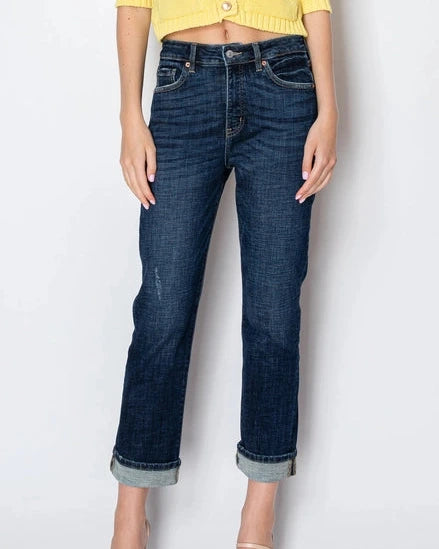 Artemis Vintage Tummy Control High Rise Stretch Straight Cuff Jeans