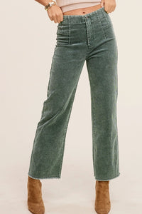 Indiana Mineral Washed Corduroy Pants- Teal Green