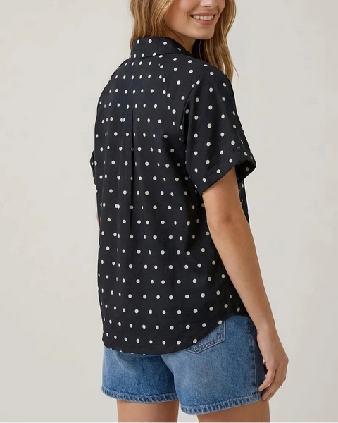 Polka Dot Top-Black