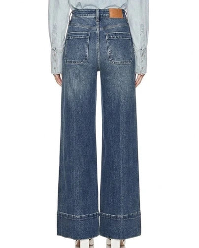 Artemis Vintage High Rise Tummy Control Slim Palazzo Jeans
