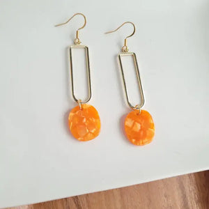 Mila Earrings- Tangerine Orange