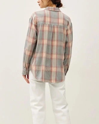 Senna Classic Cotton Button Front Top- Dusty Coral