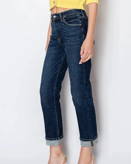 Artemis Vintage Tummy Control High Rise Stretch Straight Cuff Jeans