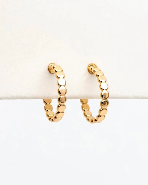 Bella Rey Jewelry Ali Gold Plated Dainty Hoop Studs