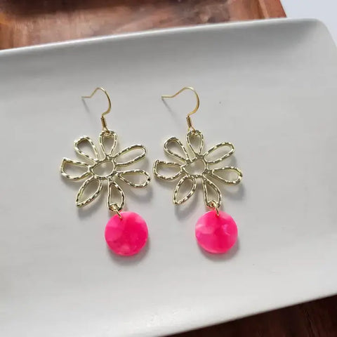 Maisy Earrings- Hot Pink