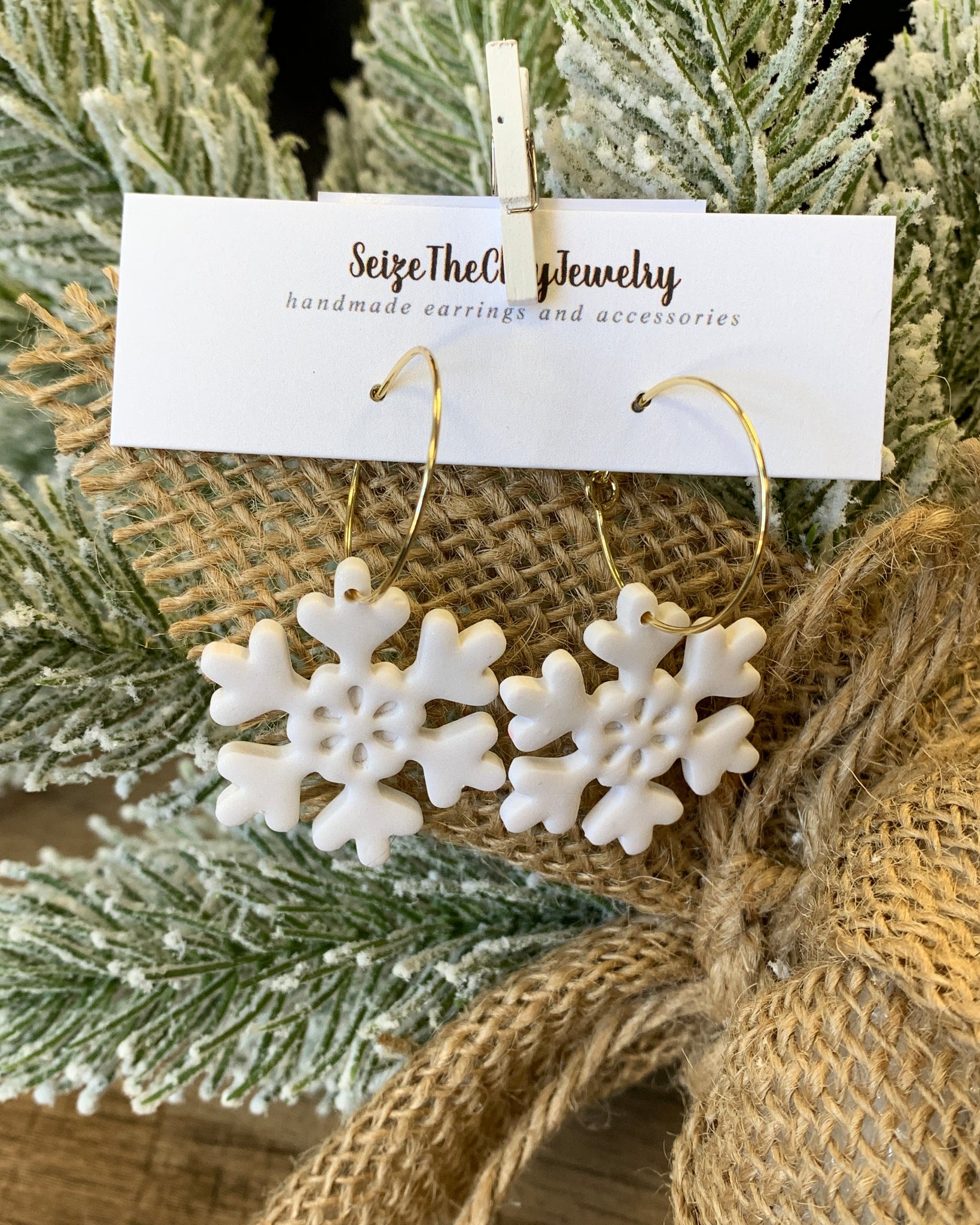 Snowflake Dangle Earrings