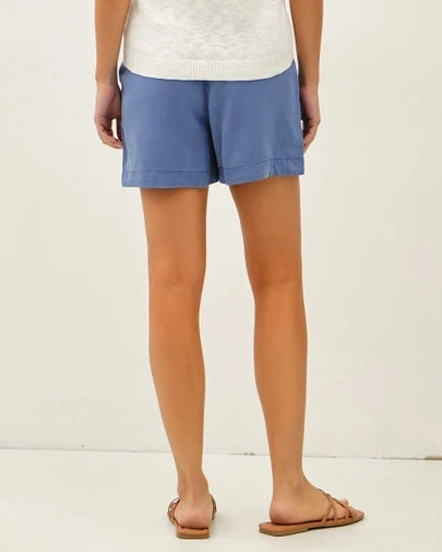 Tessa High Rise Shorts- Cadet Blue