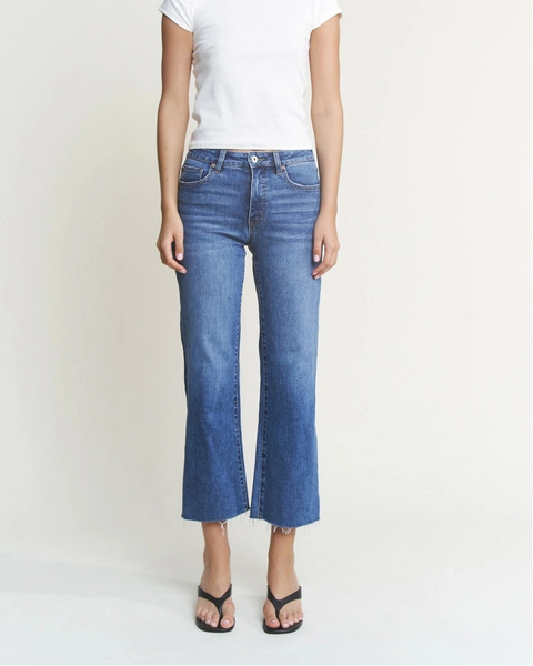 Mica High Rise Wide Leg Jeans- Medium Wash