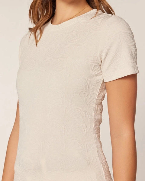 Della Textured T-Shirt- Ivory