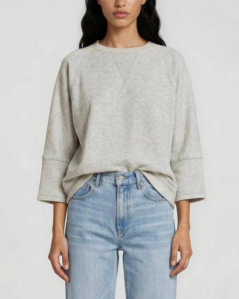 Reese Dolman Sleeve Oversized Top- Melange