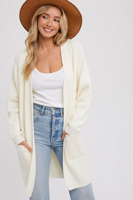 Amory Open Front Cardigan- Cream