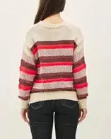 Julianna Chunky Knit Sweater- Poppy/Brown
