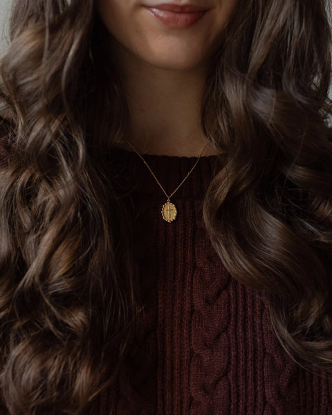 Beaded Chain Cross Necklace- The Daily Grace Co