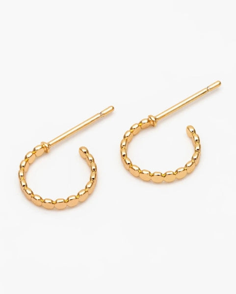 Bella Rey Jewelry Ali Gold Plated Dainty Hoop Studs