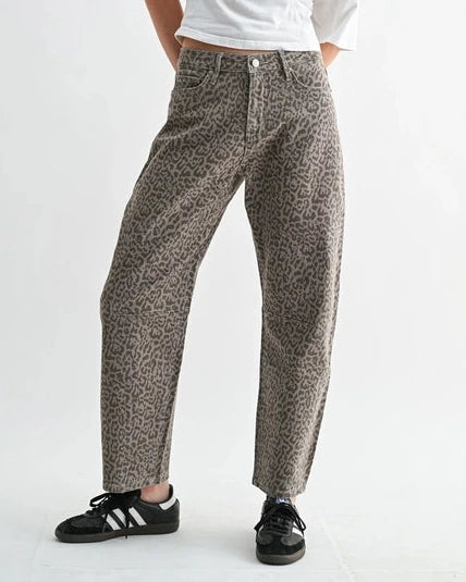 Mica High Rise Tummy Tuck Ankle Barrel- Ash Brown