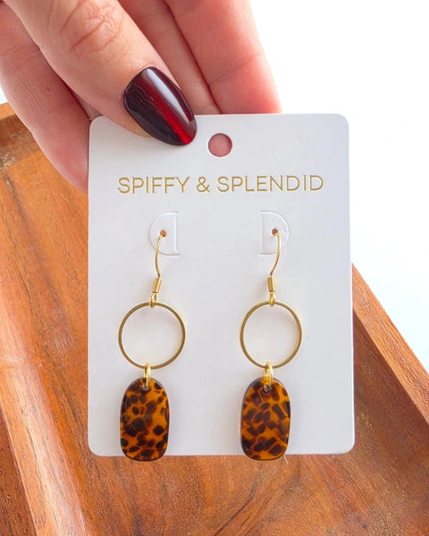 Emma Earrings- Amber Dot