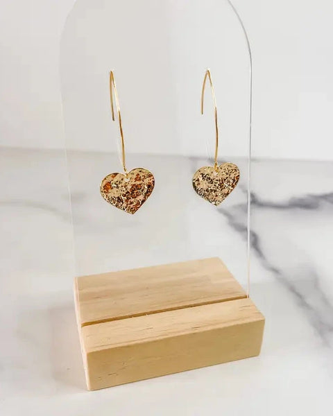 Bella Rey Jewelry June Heart Gold Plated Earrings
