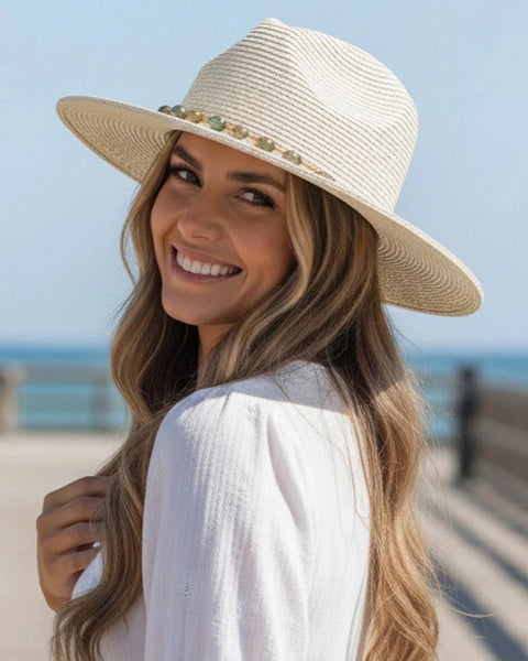Merritt Summer Fedora Hat- Ivory